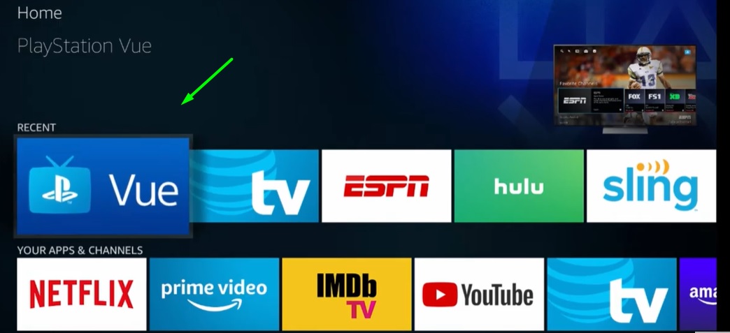 playstation vue on amazon fire tv