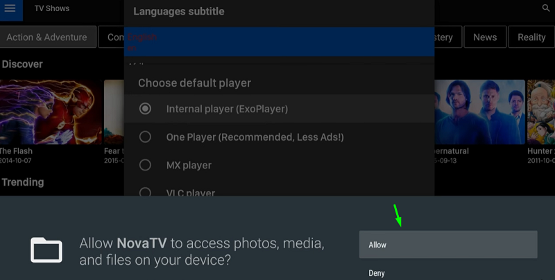 how to use nova tv