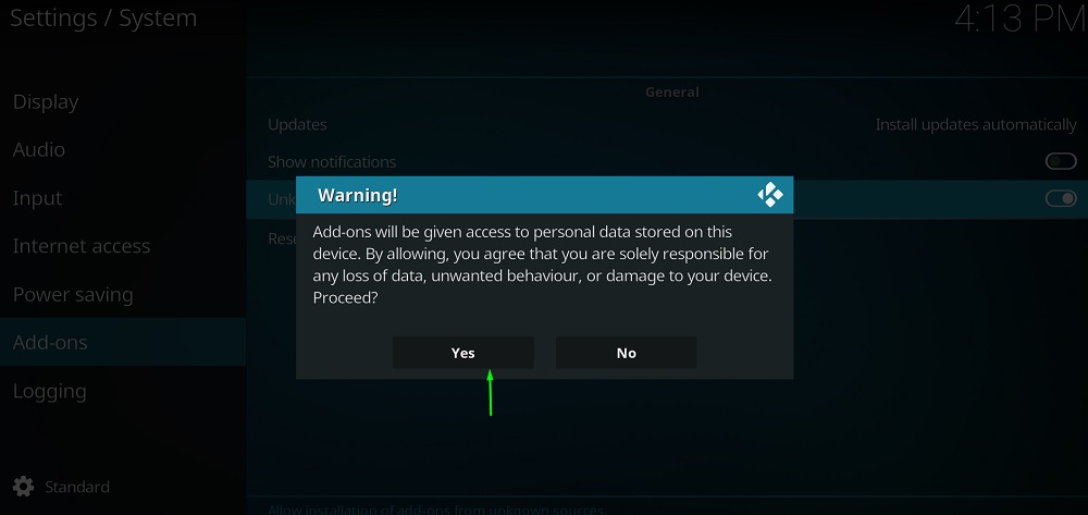 unknown sources on kodi