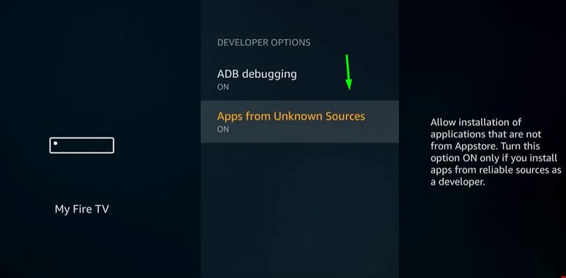 allow apps from unknown sources