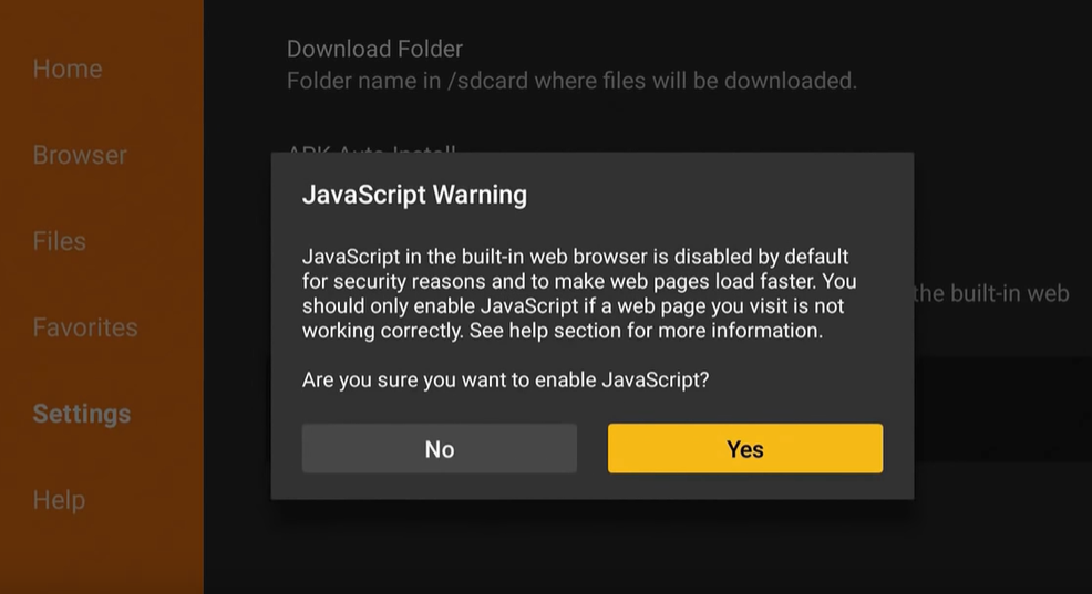 java script enable