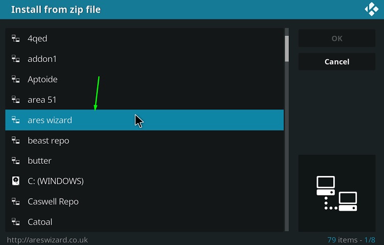 ares wizard on kodi