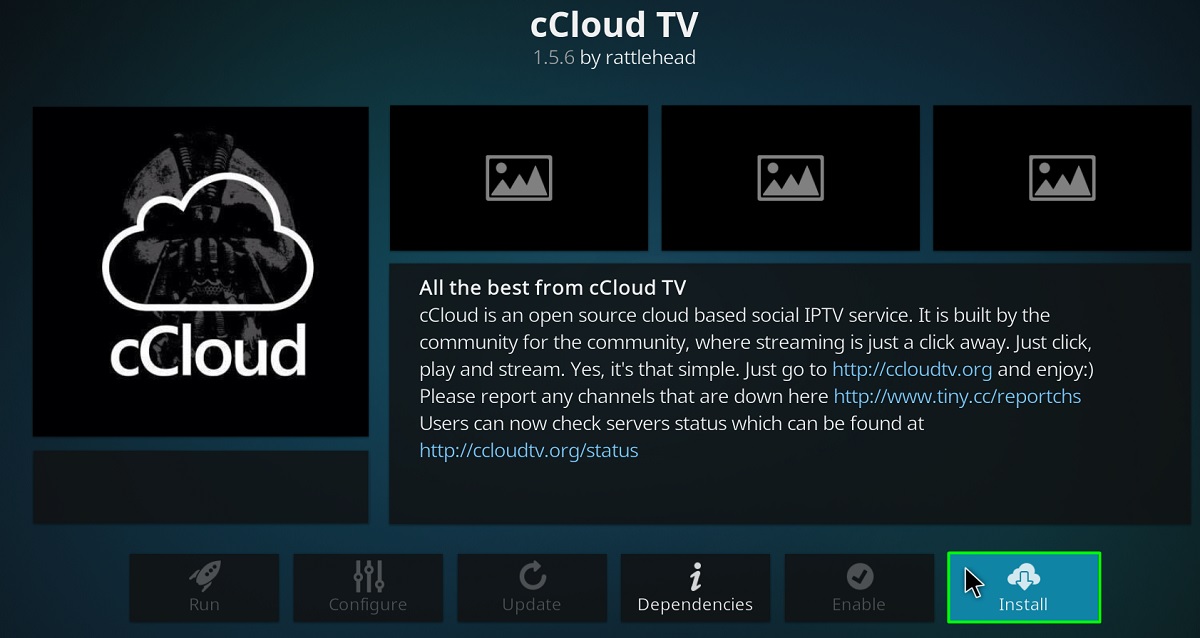 ccloud tv addon