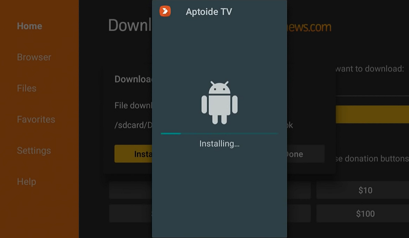 how to install aptoide tv on firestick