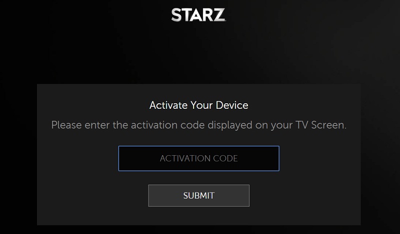 starz activate fire stick sign code app tap account log firestick