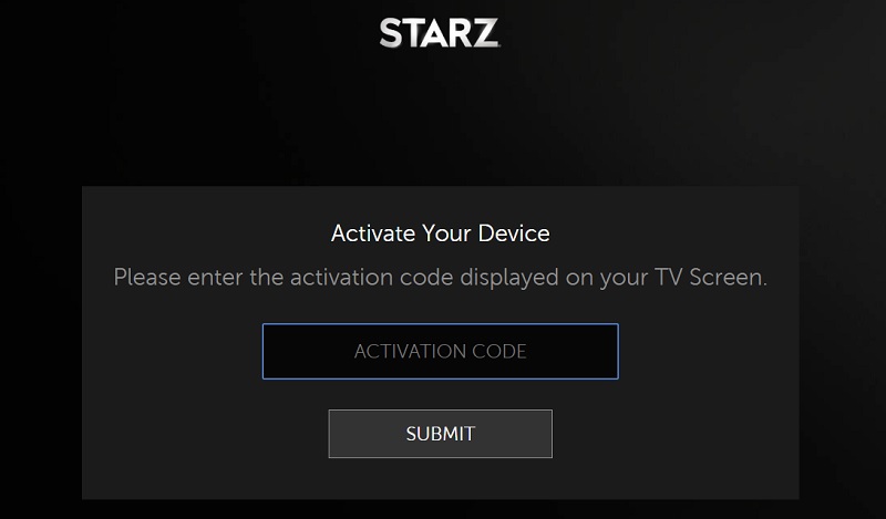 how do i activate my starz account