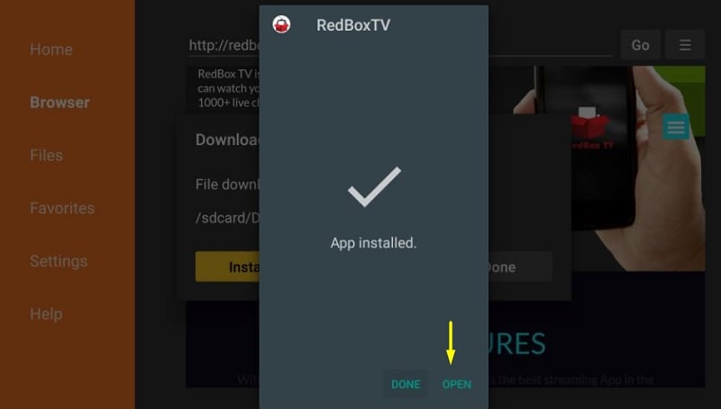 appbox pops up in downloader on firestick