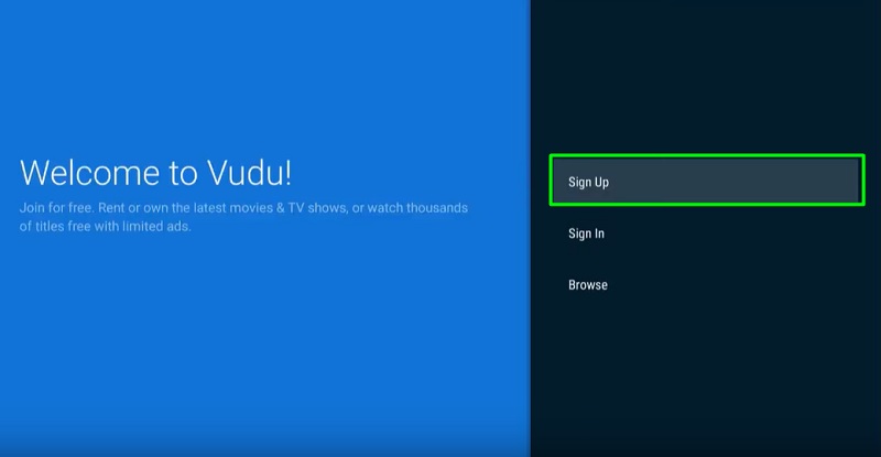 signup for vudu