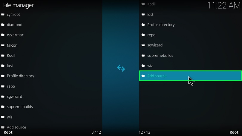 add source kodi