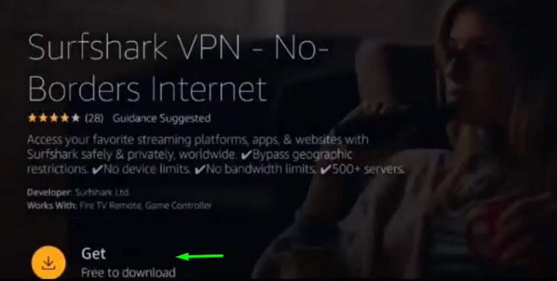 Surfshark VPN on Firestick