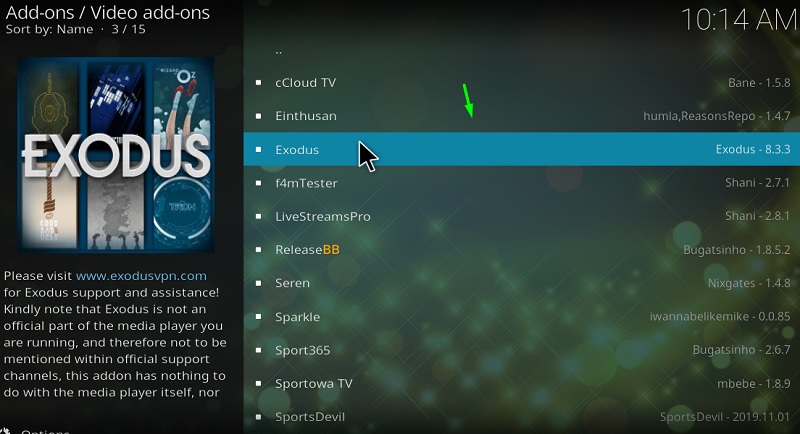 kodi addons exodus fusion