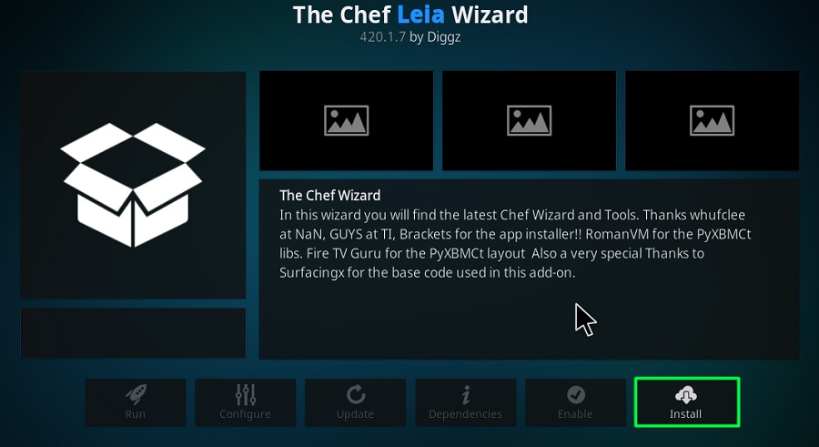 install chef leia wizard