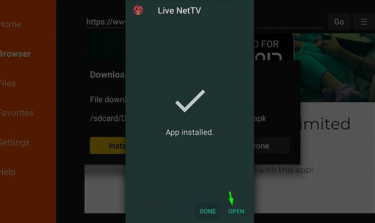 live net tv on firestick