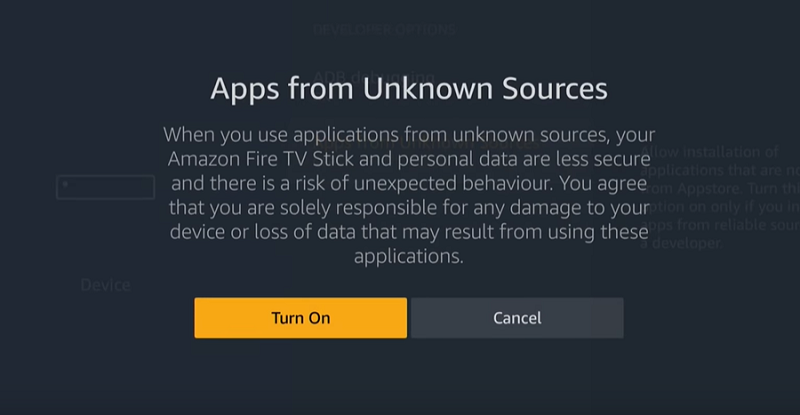 apps from unknwon sources