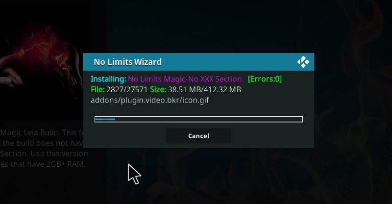 kodi no limits 18.2