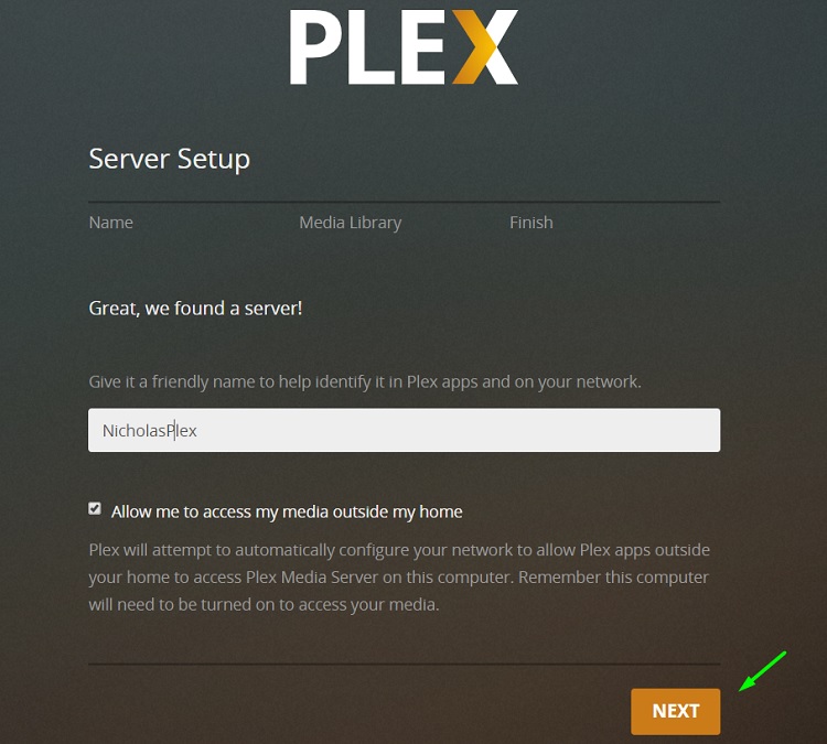 plex server setup