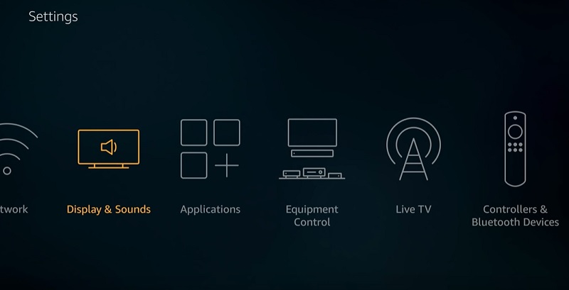 Display & Sounds settings