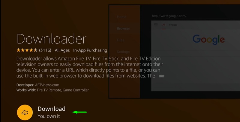 downloader on fire tv stick