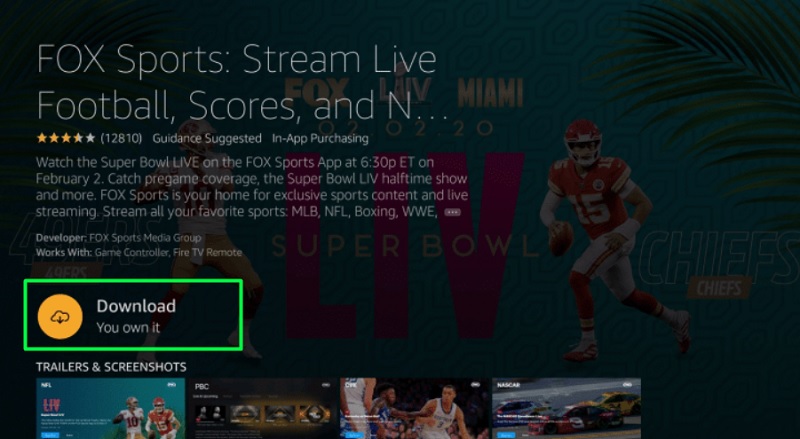 fox sports app on fire tv stick