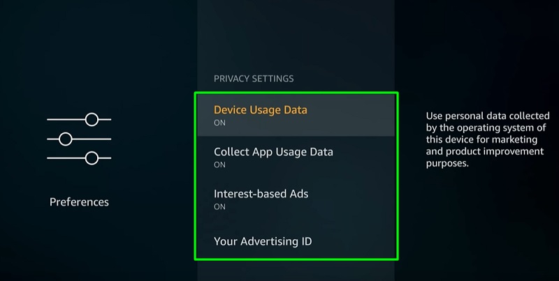 settings for firestick