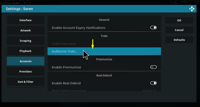 How To Setup Trakt In Seren