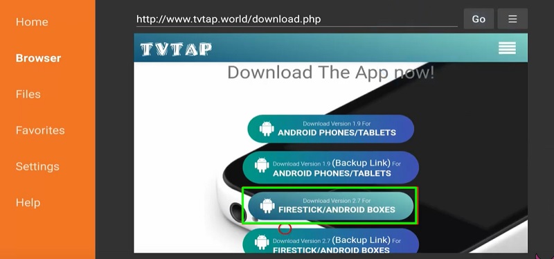 install tvtap on fire tv