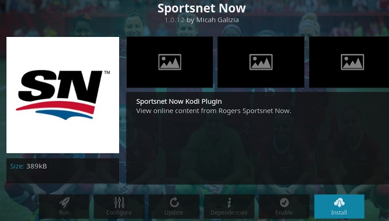 Sportsnet Now kodi addon