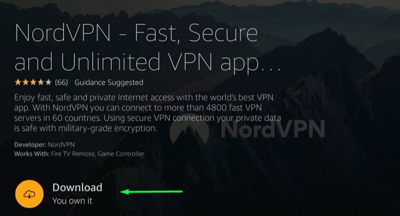 how to download nordvpn on fire tv